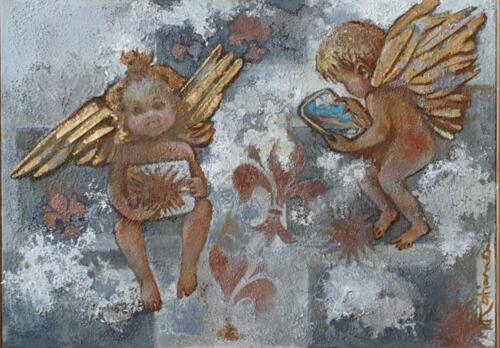 Angel stay in touch, 50x70