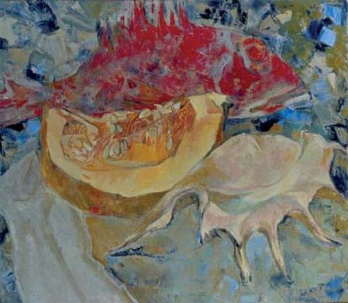 Натюрморт с рыбой, 70Х80