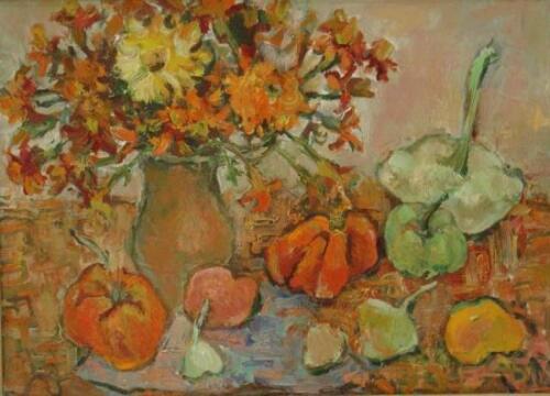 Still life with pumpkins