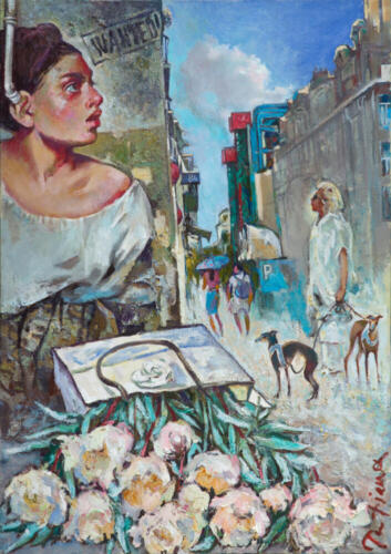 Пионы от Шанель,116Х89